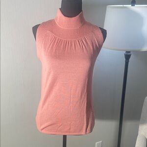 St. John Pink Sleeveless Turtleneck Top